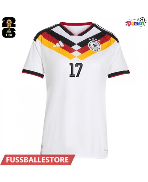 Günstige Deutschland Florian Wirtz #17 Heimtrikot Damen WM 2026 Kurzarm